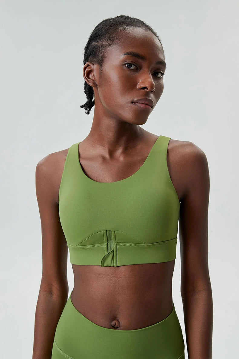 Top Fit Diamond High Impact Zipper Bra