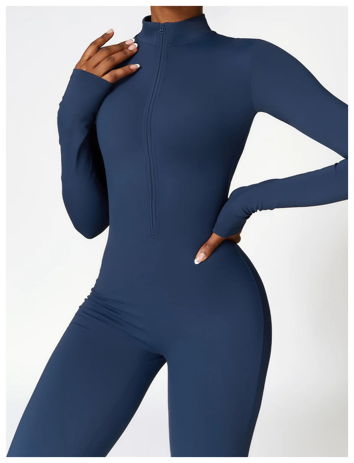 Macacão Fitness Feminino Manga Longa com Zíper – Push Up One Piece | Fit Diamond