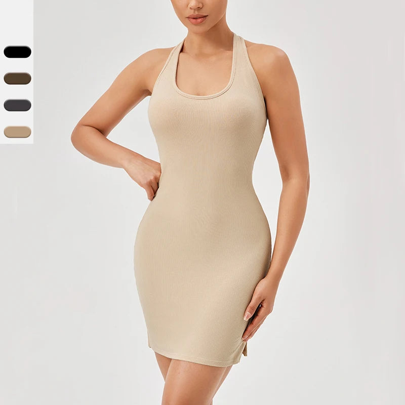 Vestido Fitness Feminino Fit Diamond – Macacão One Piece Sexy Back Tennis & Golf Dress