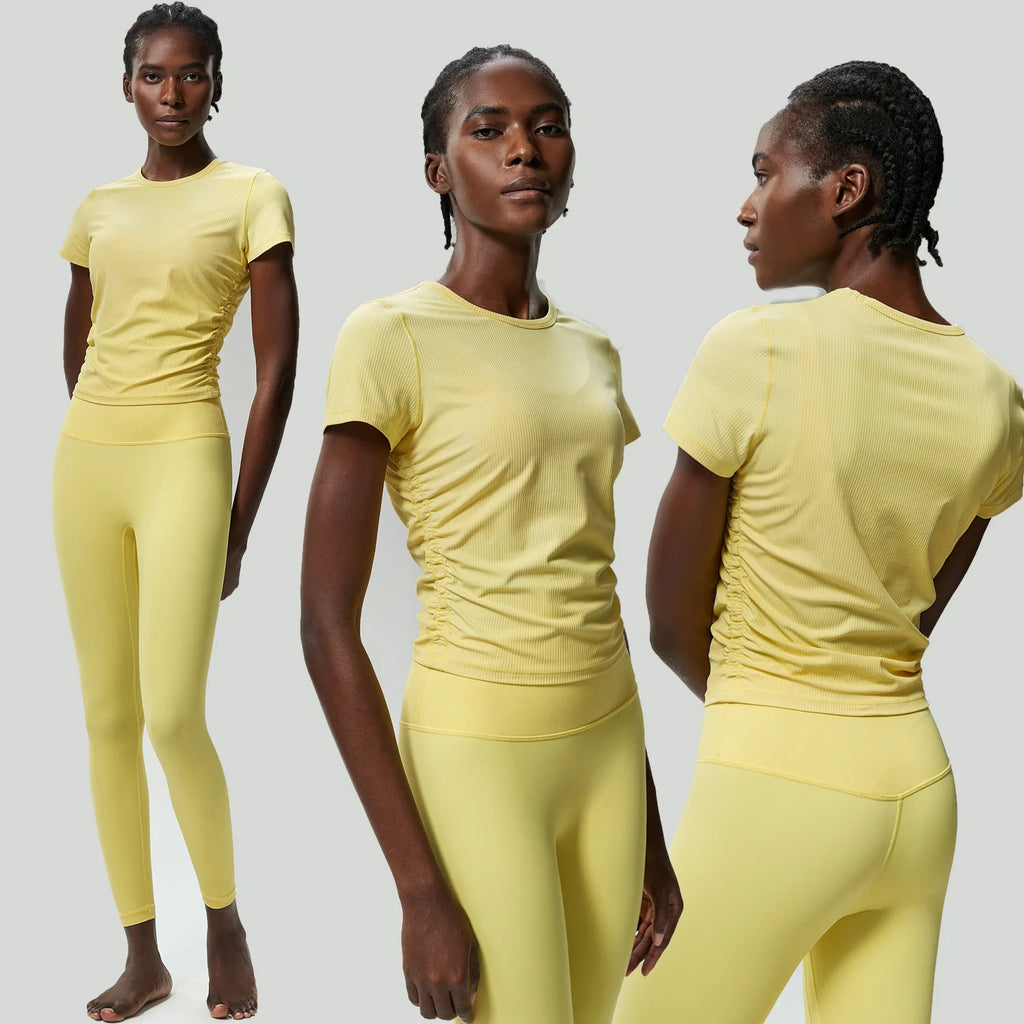 Conjunto Fitness Diamond Quick Dry 2 Peças Camiseta Cropped + Calça Legging - Leveza, Estilo e Praticidade