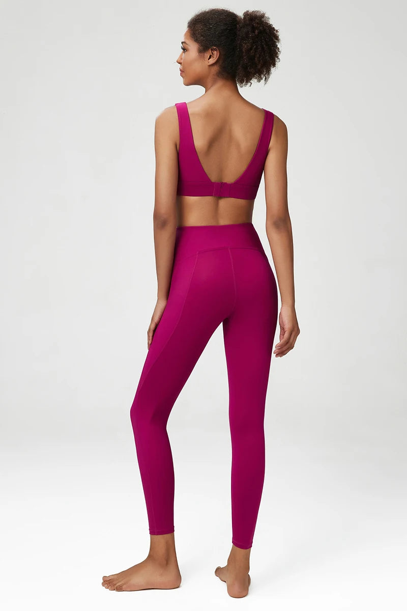 Conjunto Fitness Feminino 2 ou 3 Peças Fit Diamond – Top + Legging + Jaqueta Slim Fit