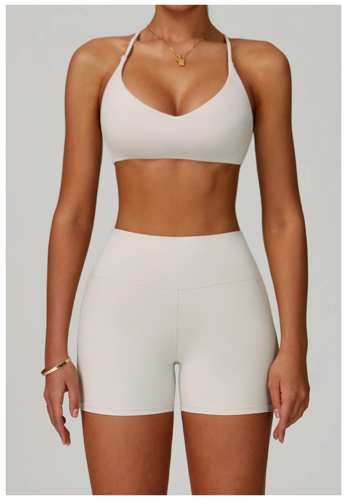 Top Esportivo Feminino Fit Diamond | Cross Shoulder Push Up, Secagem Rápida e Suporte Shockproof