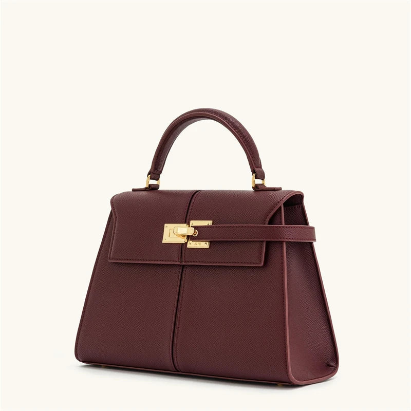 Bolsa Feminina Elise Couro Legitimo – Crossbody Quadrada 2025