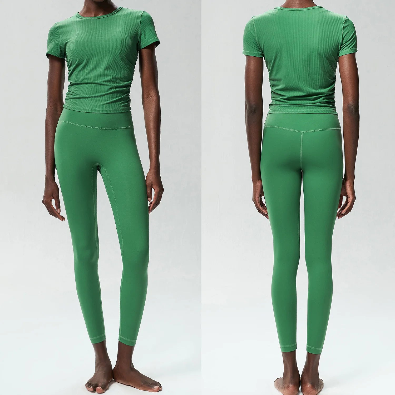 Conjunto Fitness Diamond Quick Dry 2 Peças Camiseta Cropped + Calça Legging - Leveza, Estilo e Praticidade