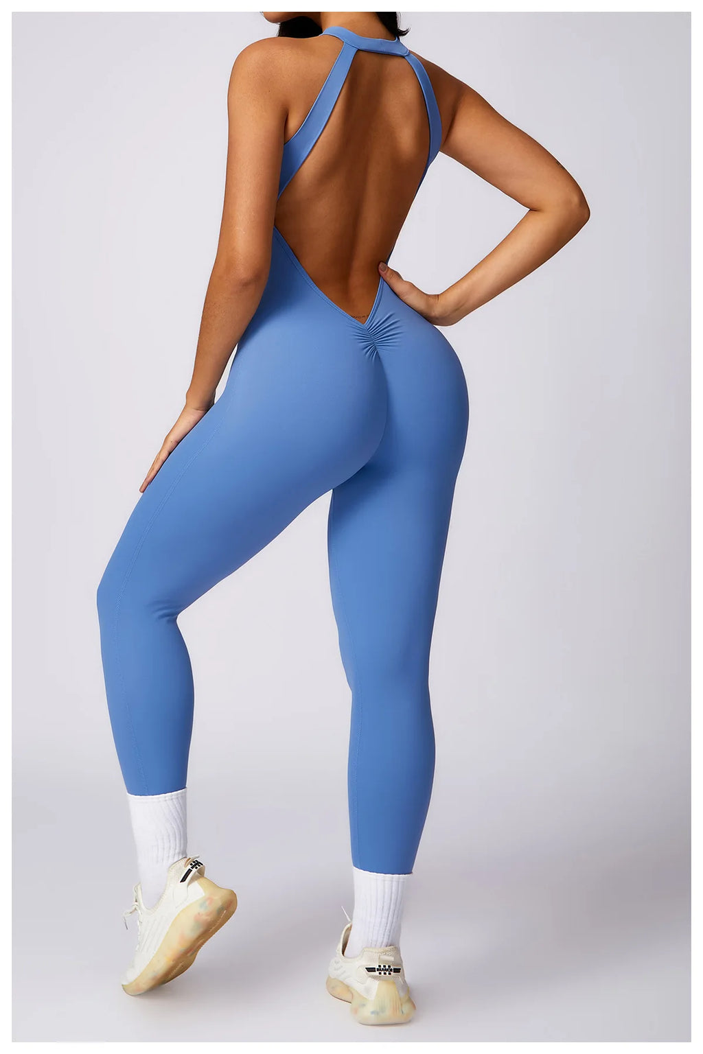 Macacão Fitness Feminino Scrunch Butt – One Piece Sem Manga, Yoga & Treino | Fit Diamond