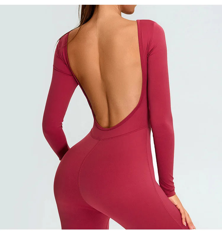 Macacão Fitness Feminino Manga Longa – Push Up One Piece | Fit Diamond