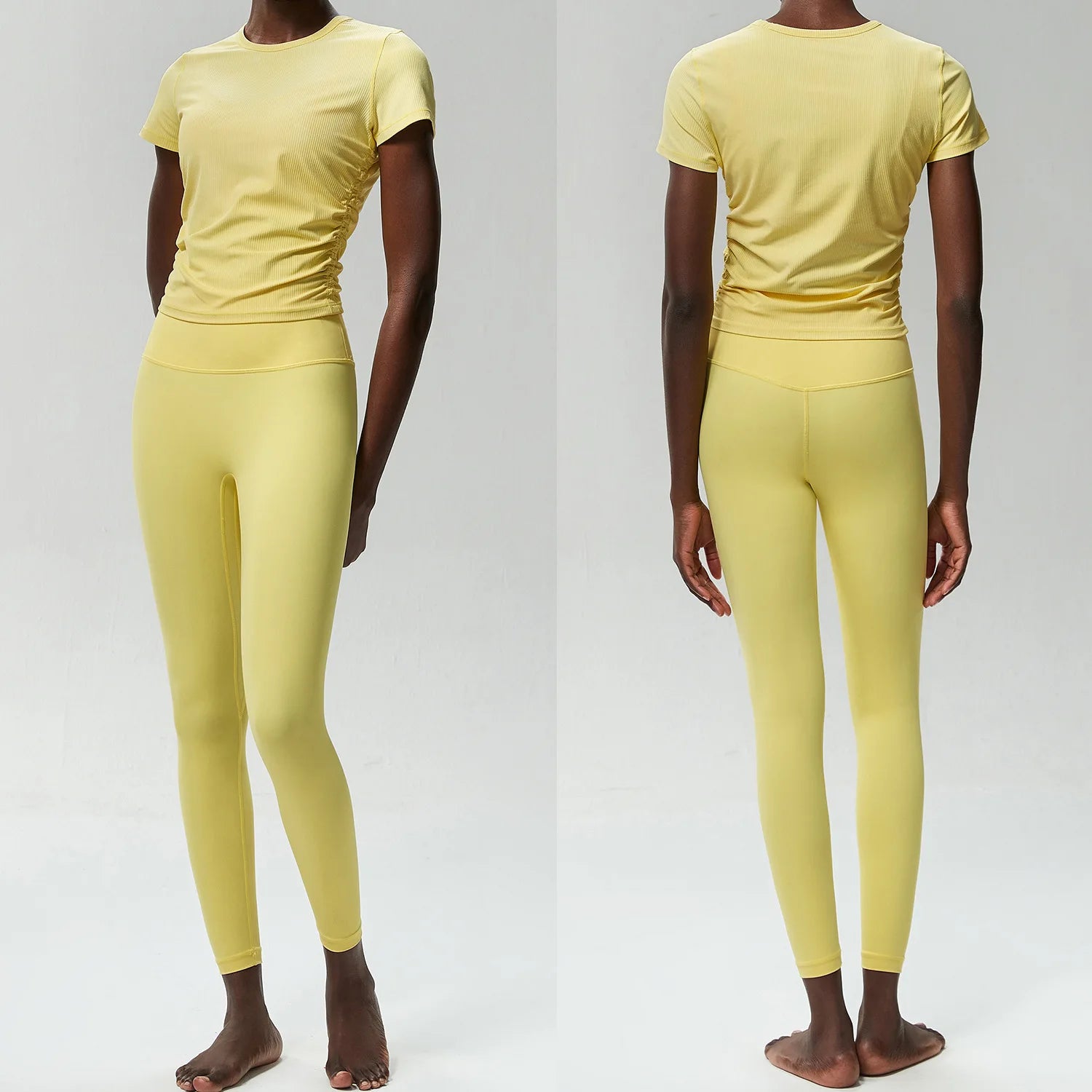 Conjunto Fitness Diamond Quick Dry 2 Peças Camiseta Cropped + Calça Legging - Leveza, Estilo e Praticidade