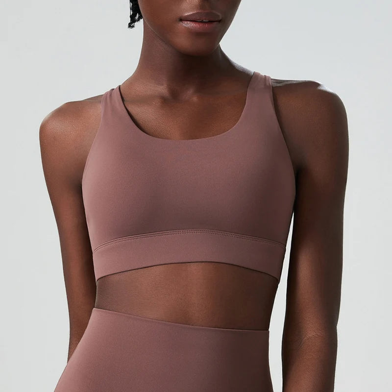 Top Esportivo Feminino Fit Diamond – High Impact U-Neck Super Stretch