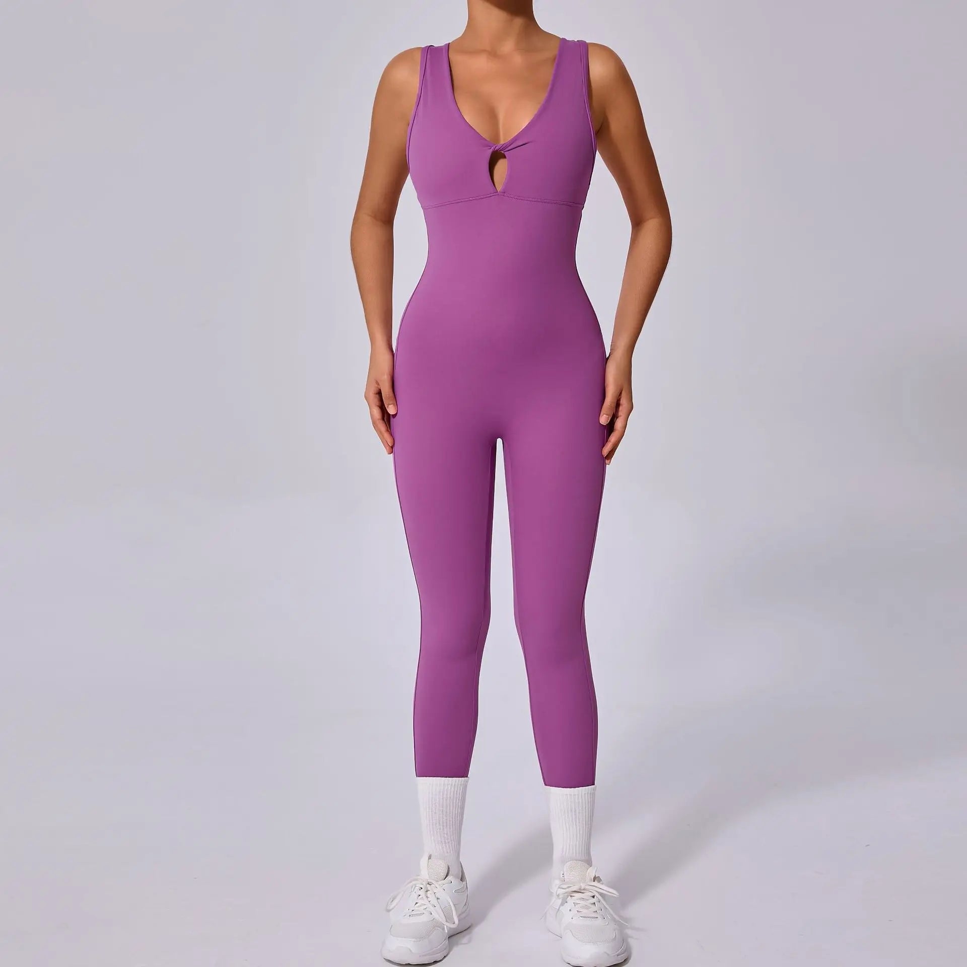 Macacão Fitness Feminino Sem Manga Costas Abertas – One Piece Yoga | Fit Diamond