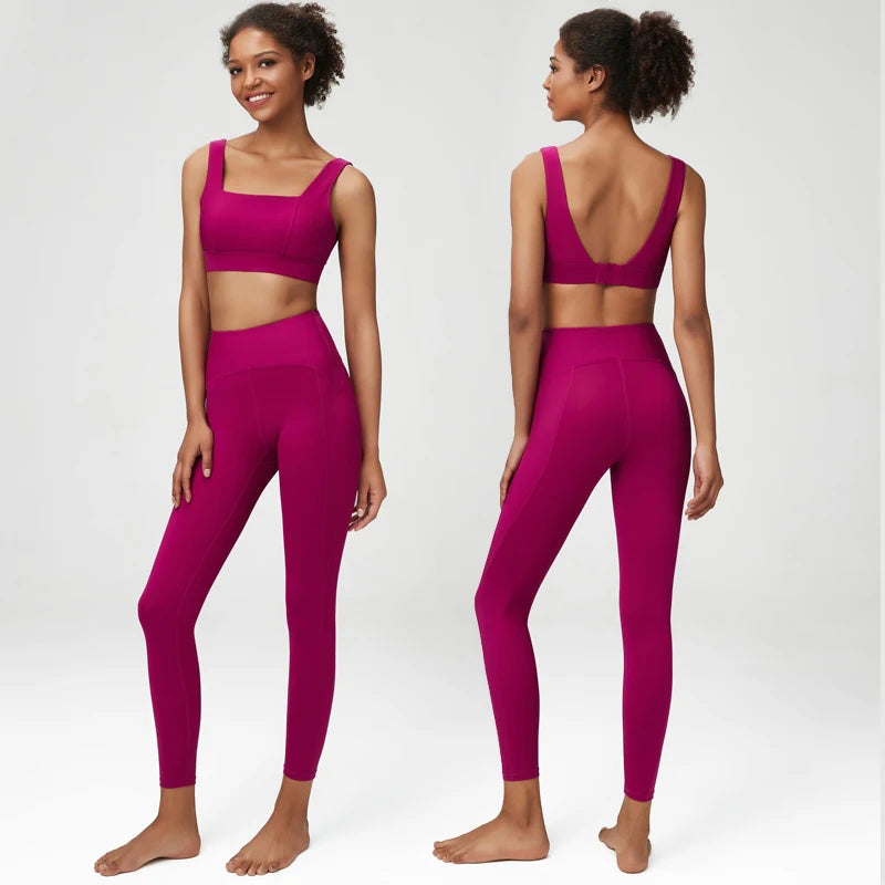 Conjunto Fitness Feminino 2 ou 3 Peças Fit Diamond – Top + Legging + Jaqueta Slim Fit