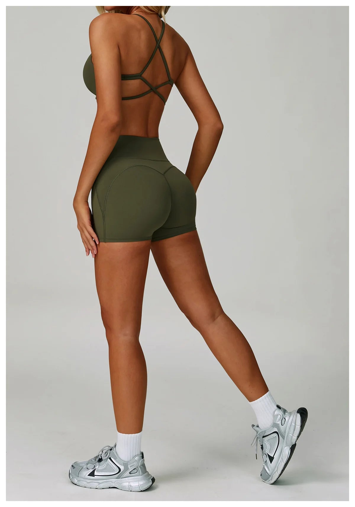 Top Esportivo Feminino Fit Diamond | Cross Shoulder Push Up, Secagem Rápida e Suporte Shockproof