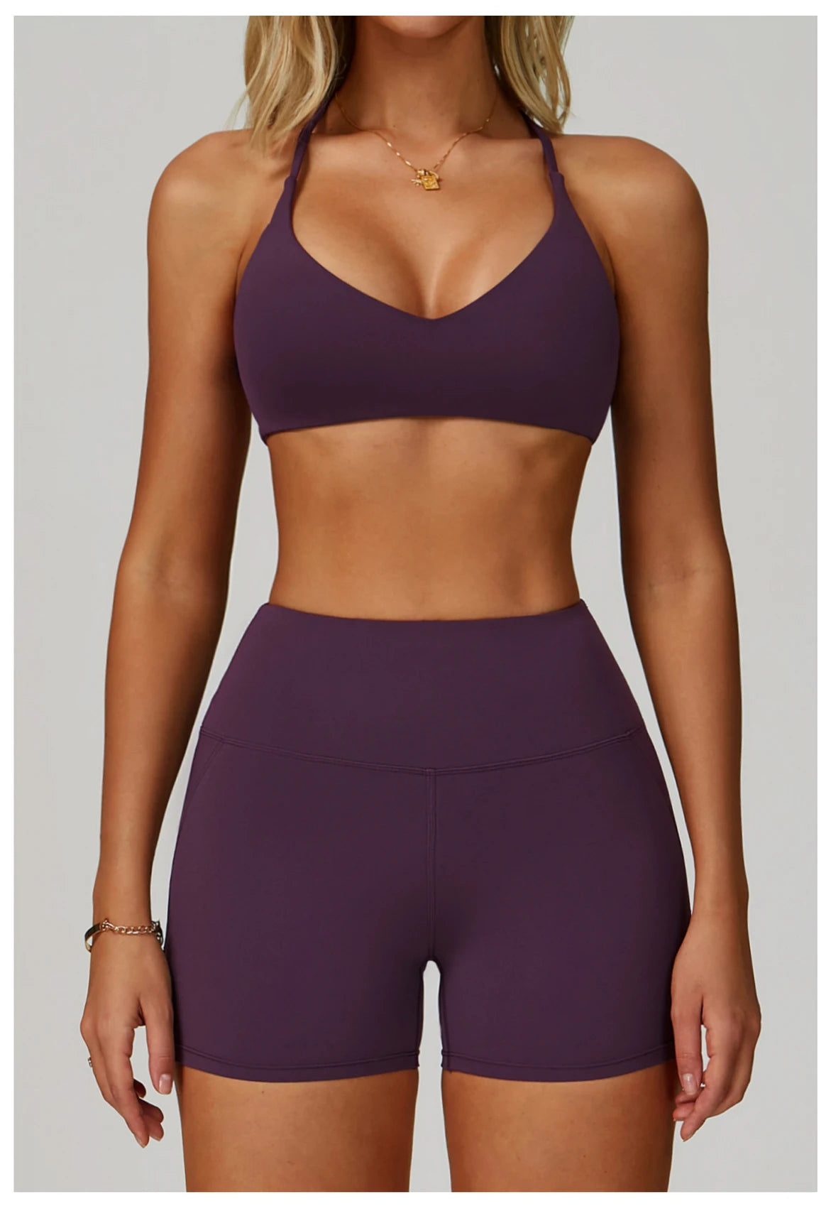 Top Esportivo Feminino Fit Diamond | Cross Shoulder Push Up, Secagem Rápida e Suporte Shockproof