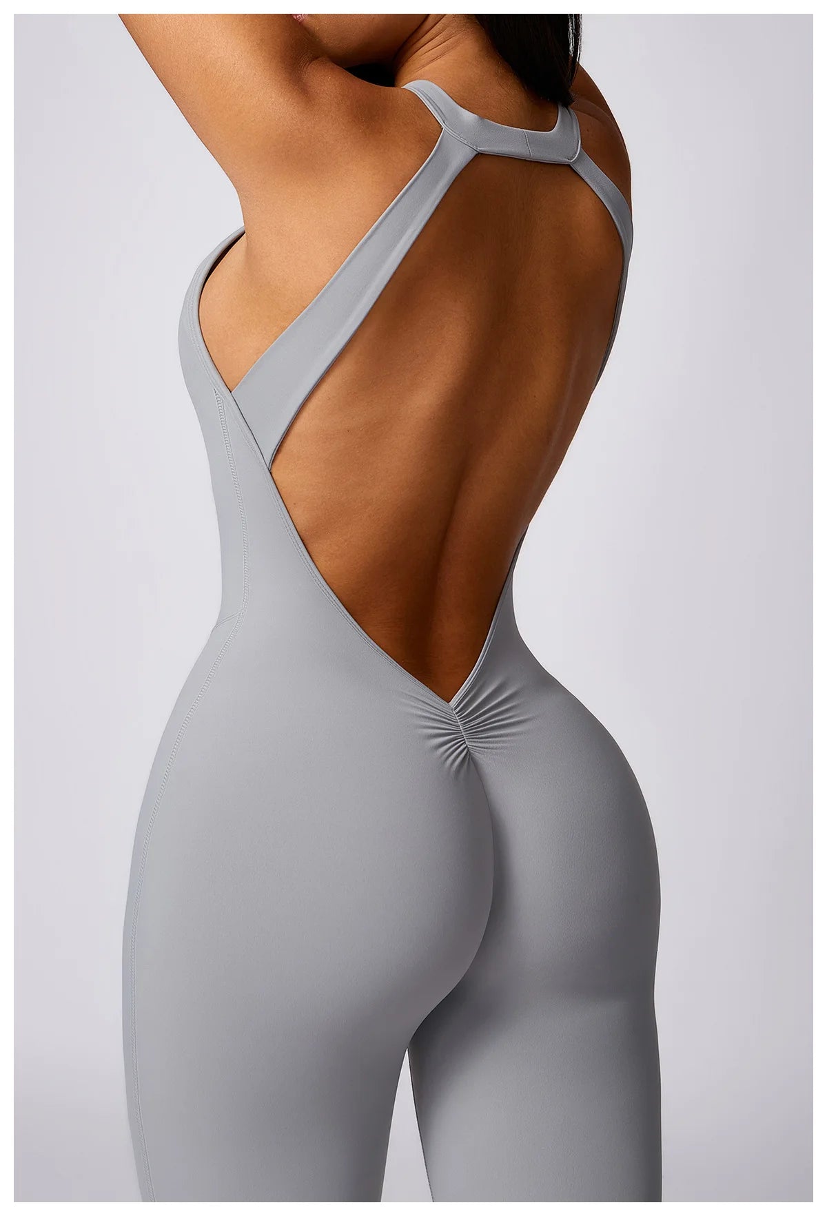 Macacão Fitness Feminino Scrunch Butt – One Piece Sem Manga, Yoga & Treino | Fit Diamond