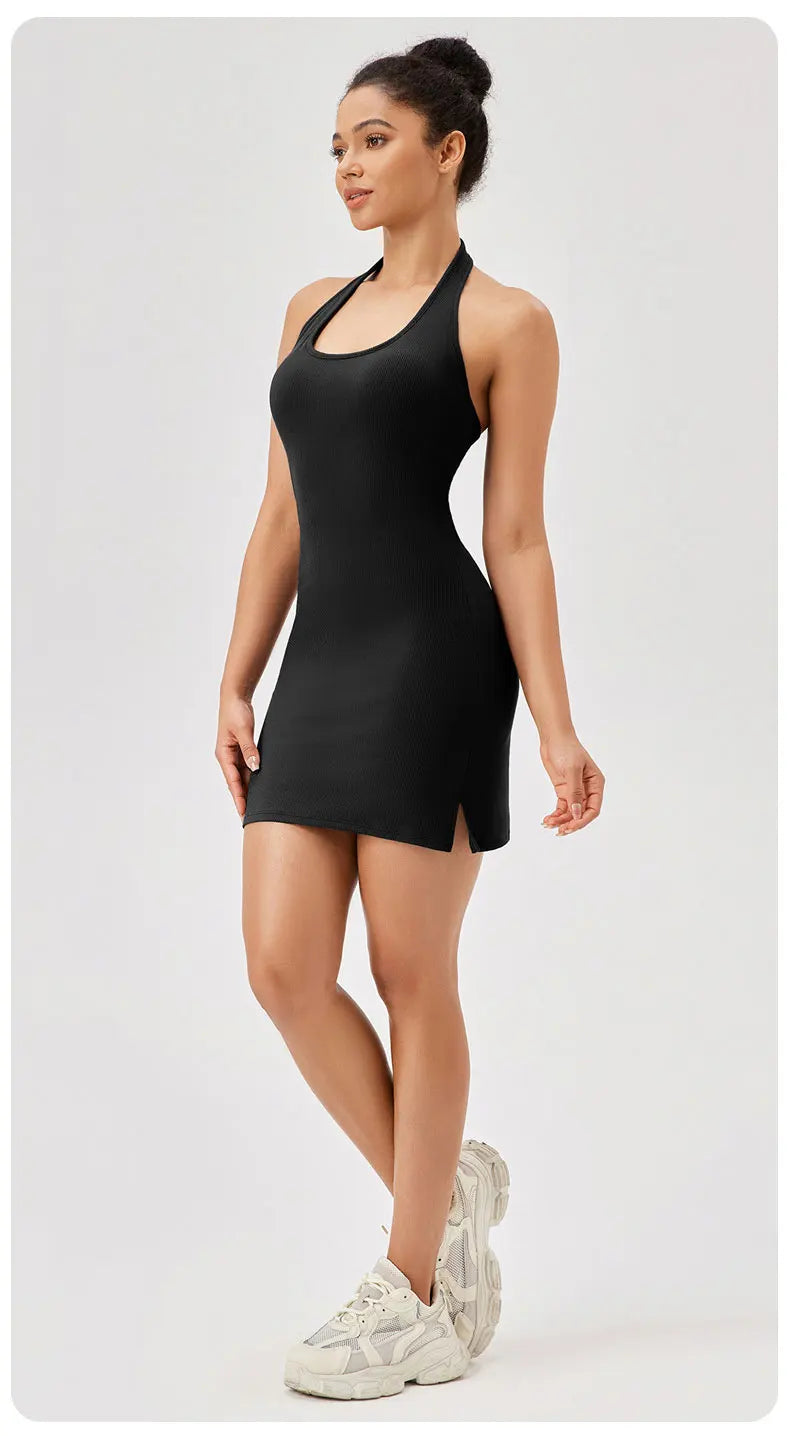 Vestido Fitness Feminino Fit Diamond – Macacão One Piece Sexy Back Tennis & Golf Dress