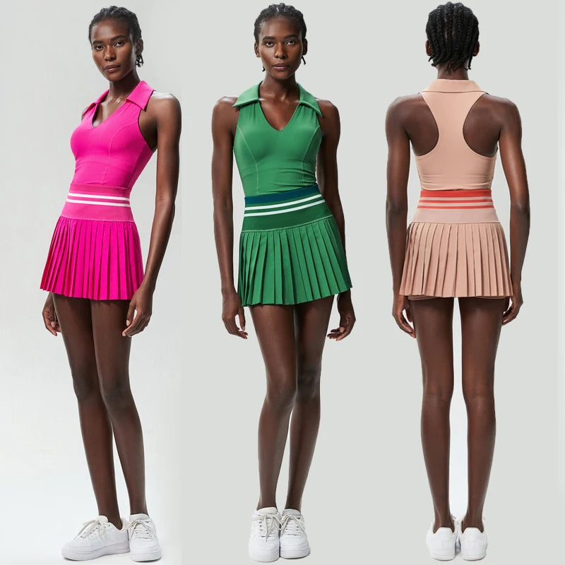 Conjunto Fitness Feminino 2 Peças Fit Diamond – Top + Saia-Short Slim Fit