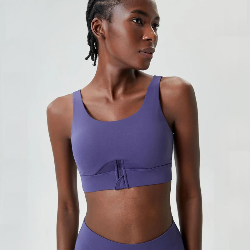 Top Fit Diamond High Impact Zipper Bra