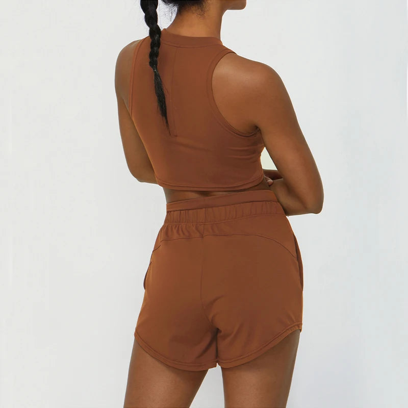 Conjunto Fitness Feminino 2 Peças Fit Diamond – Summer Shorts + Top Slim Fit
