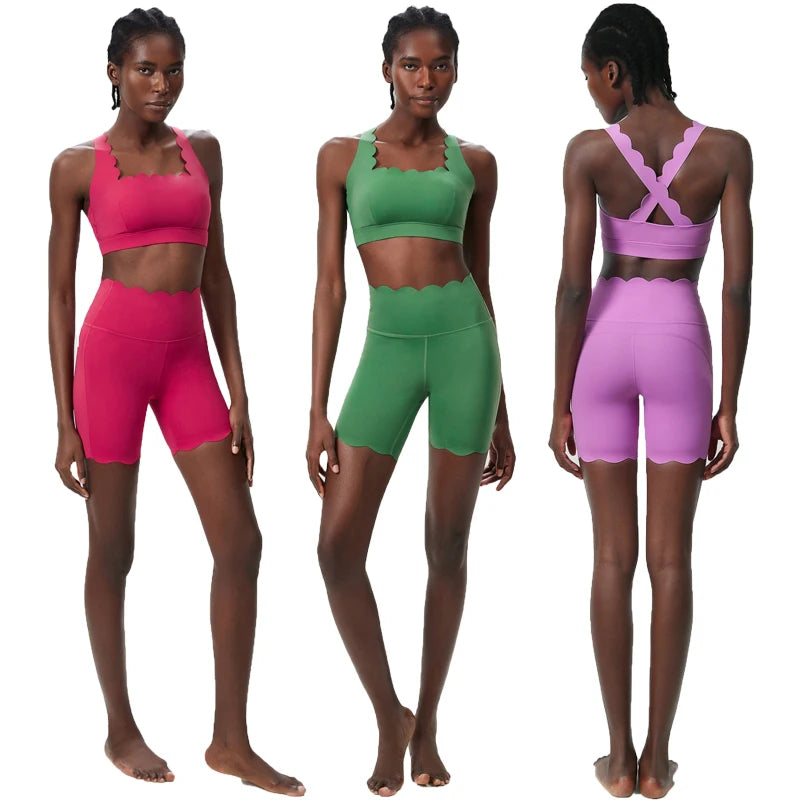 Conjunto Fitness Feminino 2 Peças Fit Diamond – Shorts + Top Slim Fit Respirável