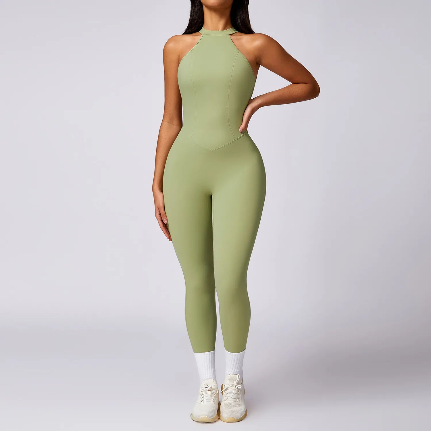 Macacão Fitness Feminino Scrunch Butt – One Piece Sem Manga, Yoga & Treino | Fit Diamond