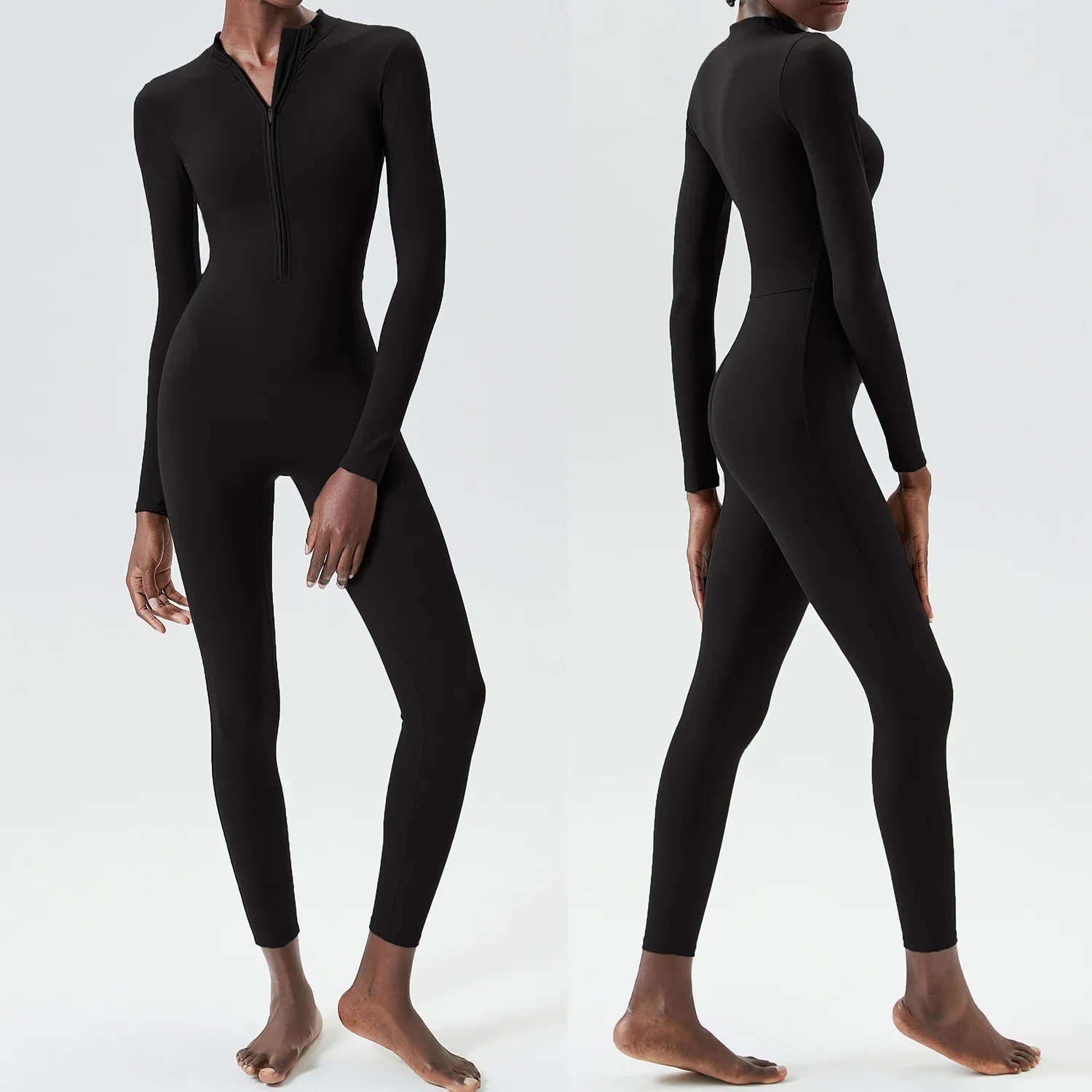 Macacão Fitness Feminino Fit Diamond – Buttery Soft Slim Fit Manga Longa